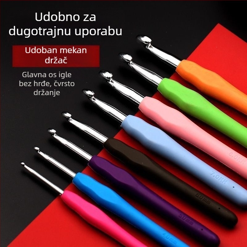 5-dijelni set kukičarskih alata za izradu lutkica i pulovera – komplet materijala za ručni rad
