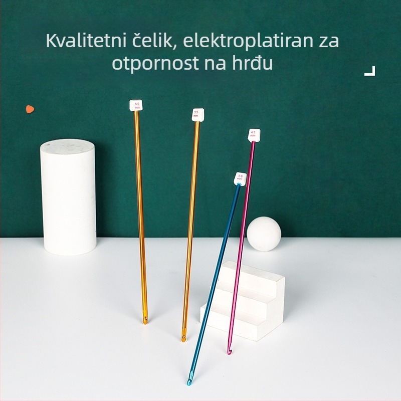 27 cm šareni afgan kukičarski set za pletenje