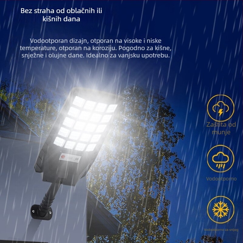 Solarna vanjska rasvjeta za vrt i dvorište — Ultra jaka LED vanjska svjetiljka, vodootporna