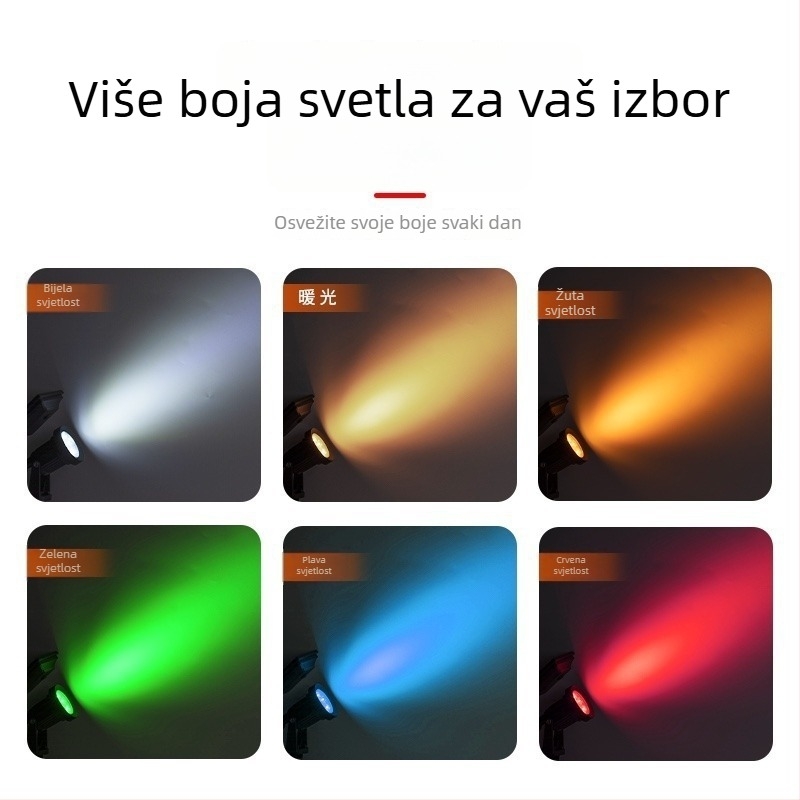 Solarni LED reflektor za vrt, travu, dvorište i drveće, IP65 vodootporan, 5W