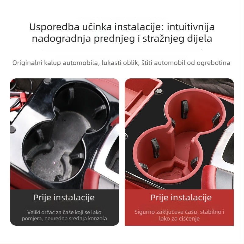 Silikonski unutarnji mat za Porsche Macan/Cayenne spremnik za pohranu – protuklizni, otporan na prašinu