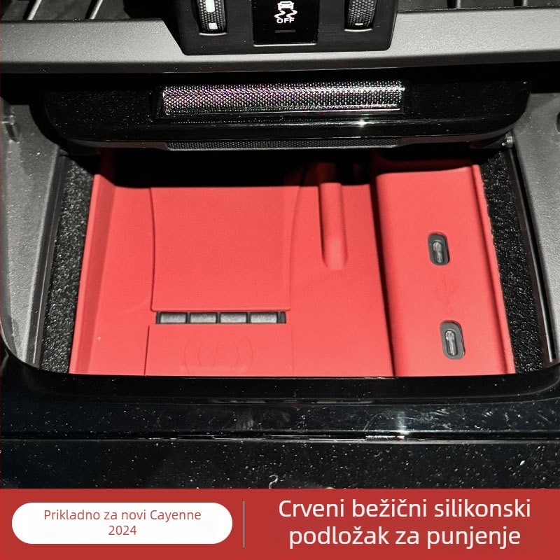 Silikonski unutarnji mat za Porsche Macan/Cayenne spremnik za pohranu – protuklizni, otporan na prašinu