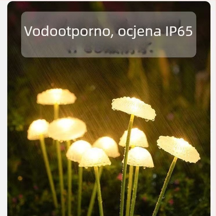 Solarna lampa-meduza za travnjak – vanjska rasvjeta, model smd-1, IP65, solarno napajanje, upravljanje gumbom