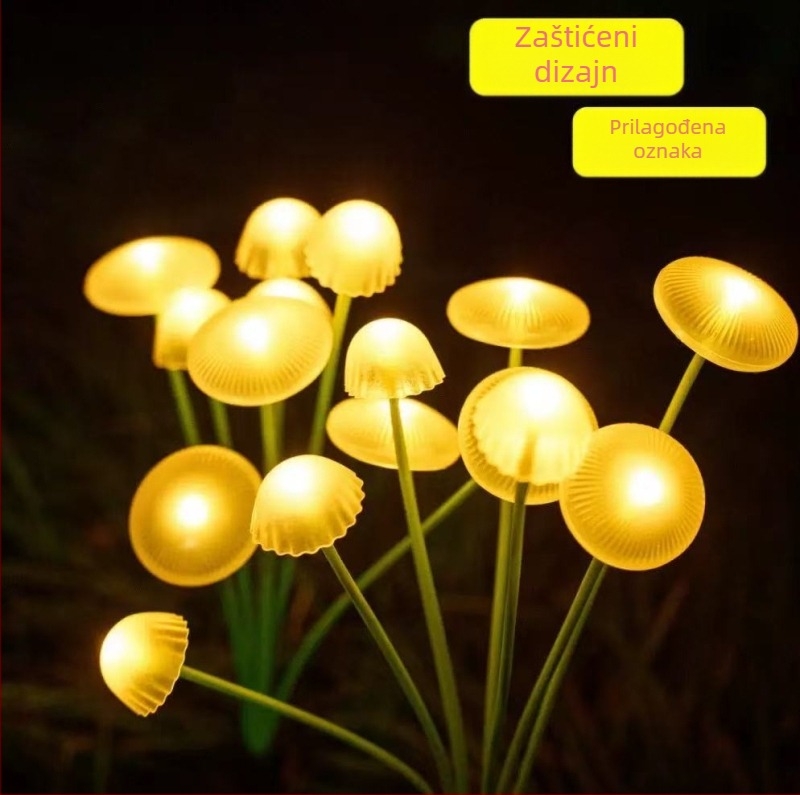 Solarna lampa-meduza za travnjak – vanjska rasvjeta, model smd-1, IP65, solarno napajanje, upravljanje gumbom