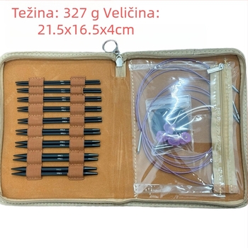 Set kružnih igala za pletenje Ska, aluminijev oksid, izvadivi konac, 50 kom, 311 g