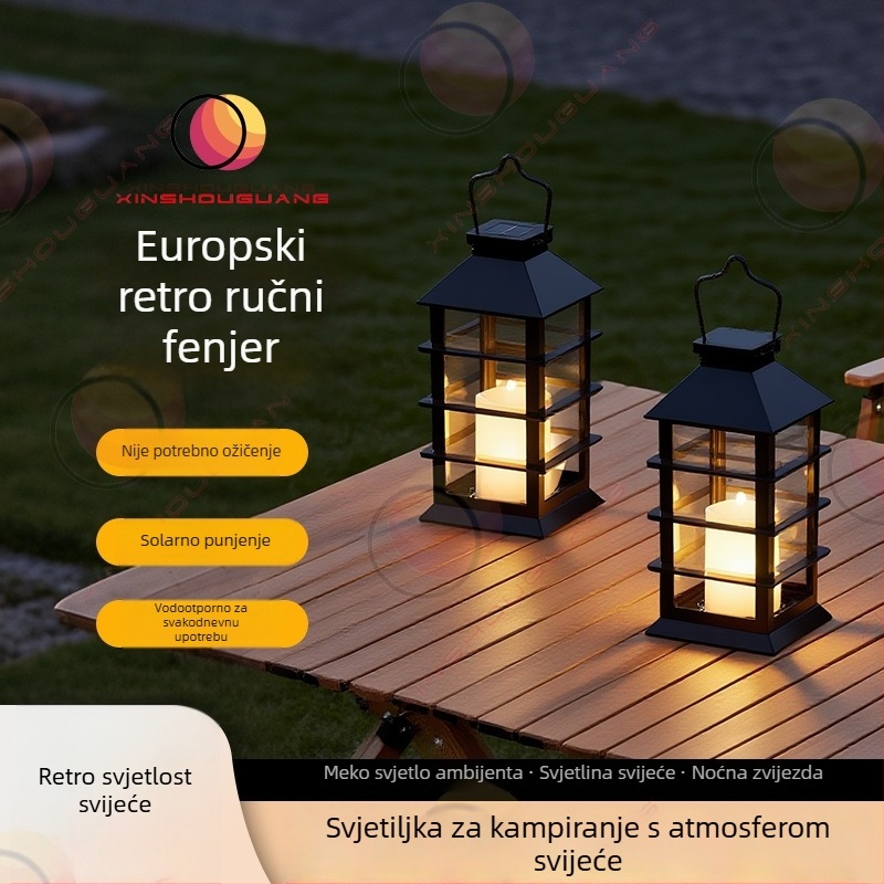 Solarna vanjska LED lanterna, IP44 vodootporna, 4.5V, <1W, trajanje osvjetljenja 12–16 sati, model 60322