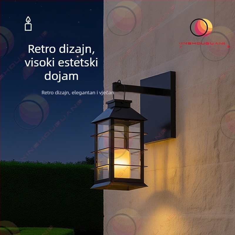Solarna vanjska LED lanterna, IP44 vodootporna, 4.5V, <1W, trajanje osvjetljenja 12–16 sati, model 60322