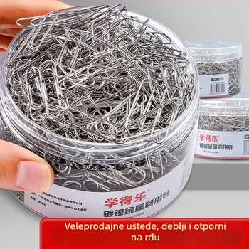 Barrel papirni klip – nehrđajući čelik, U-oblik klipsa za dokumente, uredska upotreba (Brand: Learn happily, Model: Barrel)