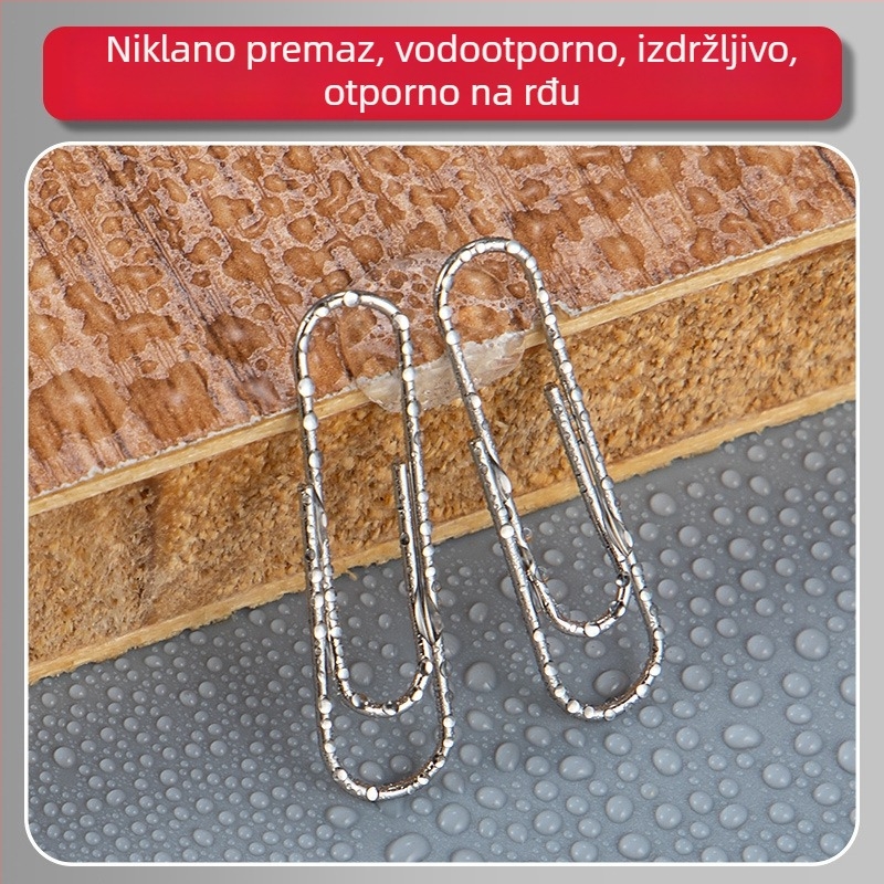 Barrel papirni klip – nehrđajući čelik, U-oblik klipsa za dokumente, uredska upotreba (Brand: Learn happily, Model: Barrel)