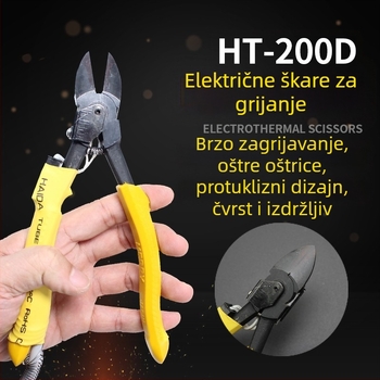 ATTUS HT200 električne grijane kliješta — 24V, raspon 50–250V AC/DC, za gumu i plastiku (akril)