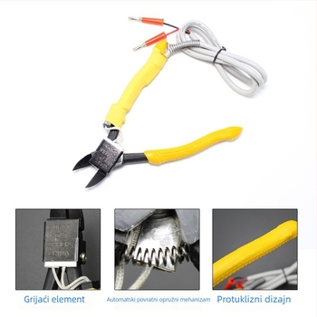 ATTUS HT200 električne grijane kliješta — 24V, raspon 50–250V AC/DC, za gumu i plastiku (akril)