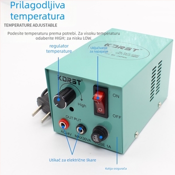 ATTUS HT200 električne grijane kliješta — 24V, raspon 50–250V AC/DC, za gumu i plastiku (akril)