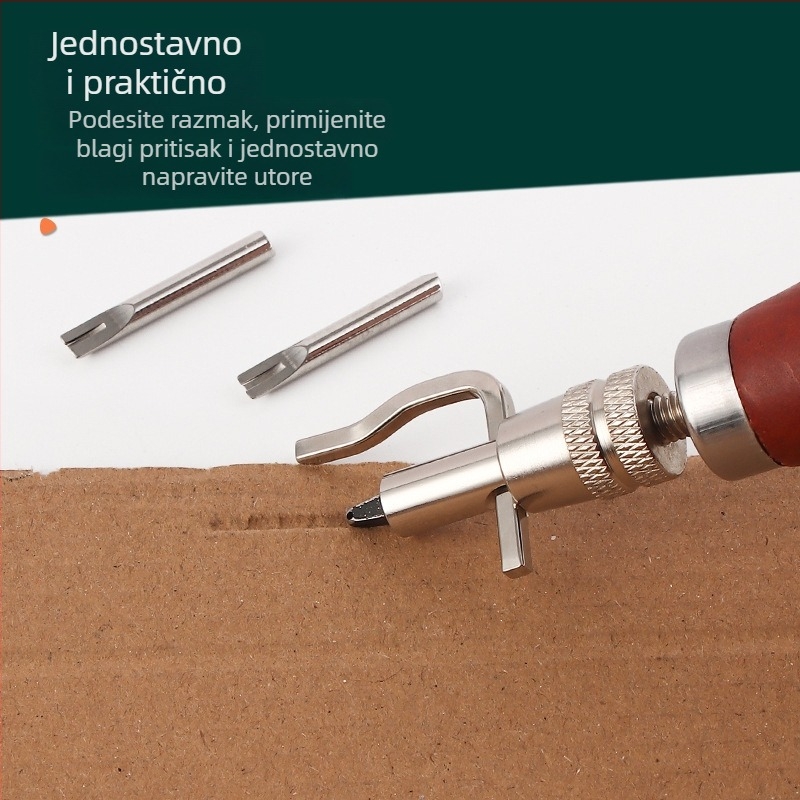 Jp/jinping 7-u-1 kožni alat za DIY: drážkanje, obrublivanje rubova i držač rubova, prilagođeno pakiranje