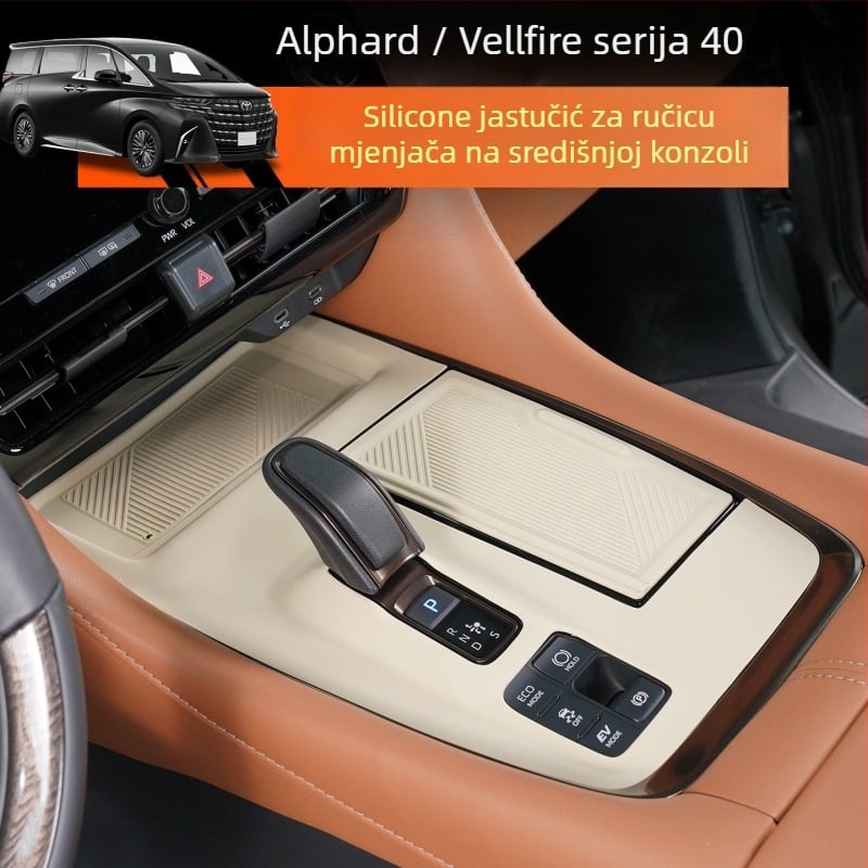 Silikonska podloga za srednju konzolu Alphard 40-serije — zaštita bežičnog punjenja i protuklizna površina | Brand Hongsheng baili
