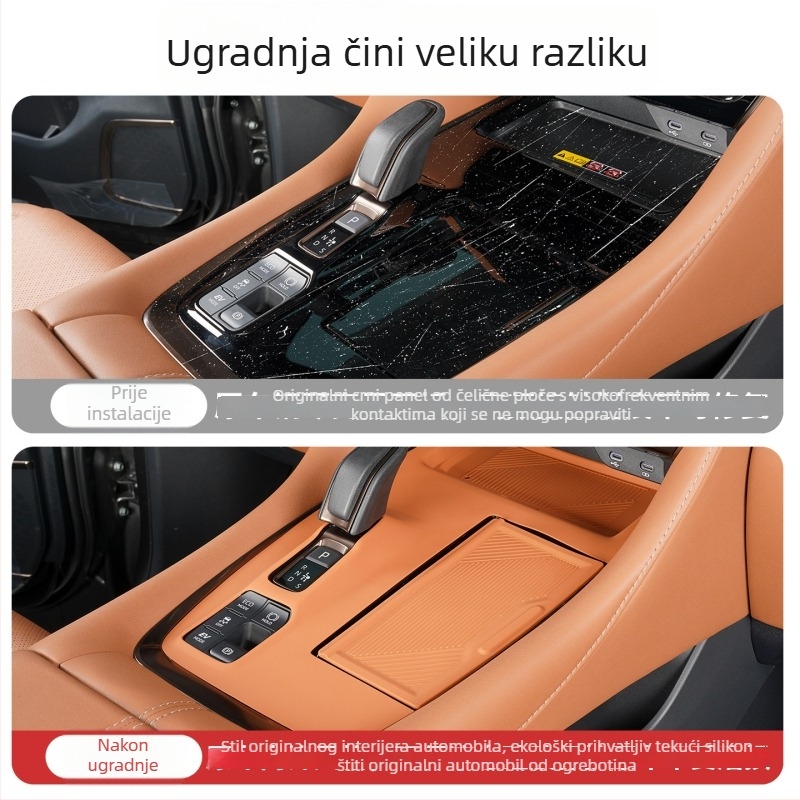 Silikonska podloga za srednju konzolu Alphard 40-serije — zaštita bežičnog punjenja i protuklizna površina | Brand Hongsheng baili
