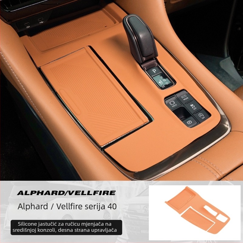 Silikonska podloga za srednju konzolu Alphard 40-serije — zaštita bežičnog punjenja i protuklizna površina | Brand Hongsheng baili