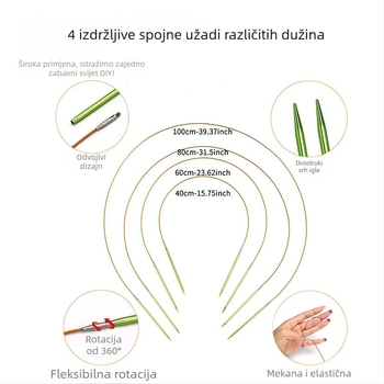 Odvojivi skup kručnih igala ZA marka, moderan stil, 350 g