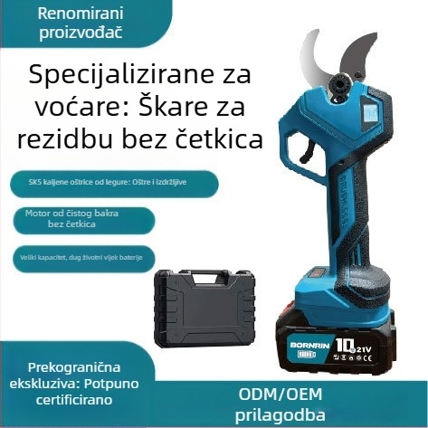 Električne škare za podrezivanje, punjive za vrt i voćke, teleskopske, 21V s litijskom baterijom