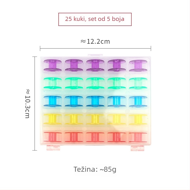 Bobina za šivaći stroj – plastična, moderan stil, pakiranje 300 komada, Quyu