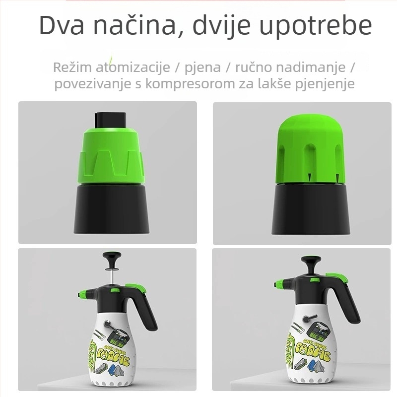 Automobilska boca za pjenu s nafukljivim mlaznicom, ručno pjenušenje pod tlakom, plastična