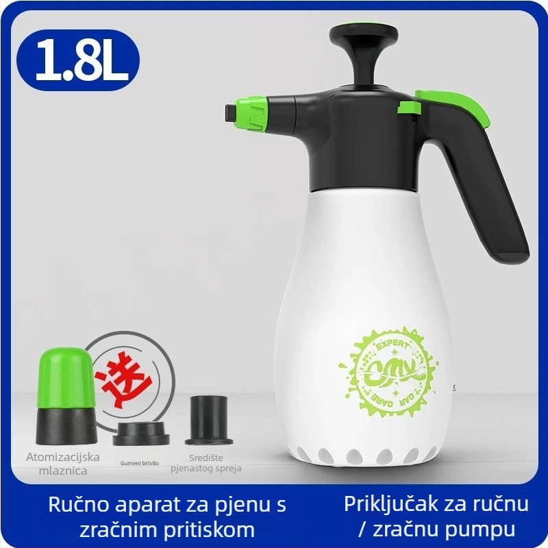 Automobilska boca za pjenu s nafukljivim mlaznicom, ručno pjenušenje pod tlakom, plastična