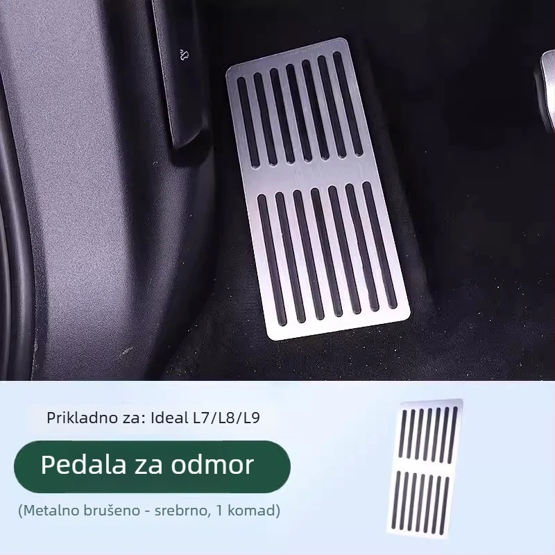 Aluminijska legura pedala ploča za L6/L7/L8/L9/MEGA – protuklizna podloga za papučicu gasa i kočnice, automatski mjenjač