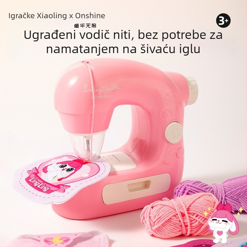 Onshine DIY set za šivanje za djevojčice — simulacijska igra, uzrast 4-6 godina, plastični materijal