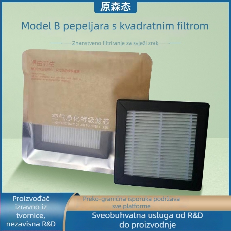 Uredska elektronička inteligentna pepelara – stolni pročišćivač zraka za pušače, marka Puddun/Spectrum Shield, model B/C/H/K, aktivni ugljen, buka 46–70 dB, pokrivenost 21–30 m²