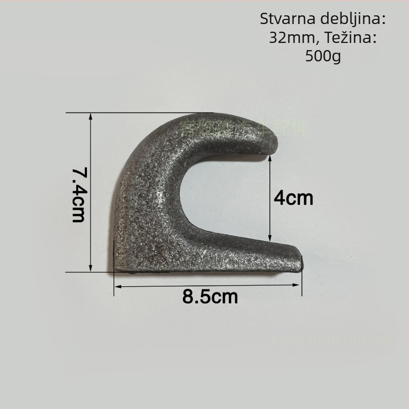 Kuka za lančani remen za poluprikolicu, zavarena, lijevano čelika, univerzalna kompatibilnost