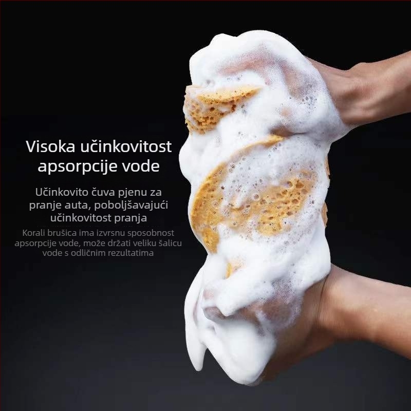 Spužva za pranje automobila – Coral Cotton, visoka apsorpcija, spremna za voskanje, nježna prema boji