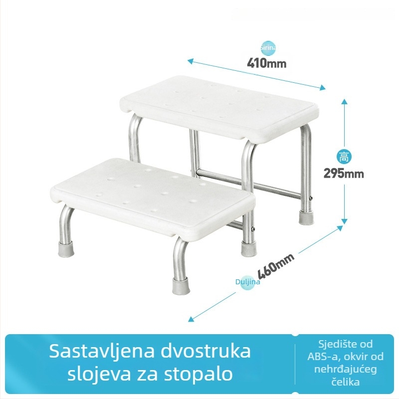 Stopaljka od nehrđajućeg čelika 304, dvostruki sloj, višenamjenska, model K-SUS8101A1
