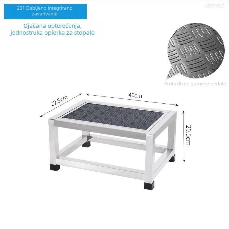Stopaljka od nehrđajućeg čelika 304, dvostruki sloj, višenamjenska, model K-SUS8101A1