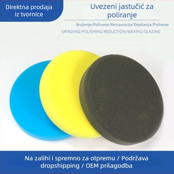 Automobilski polirajući disk od spužve sa samoljepljivom podlogom, za nanošenje voska i brušenje ogrebotina na lakiranoj površini