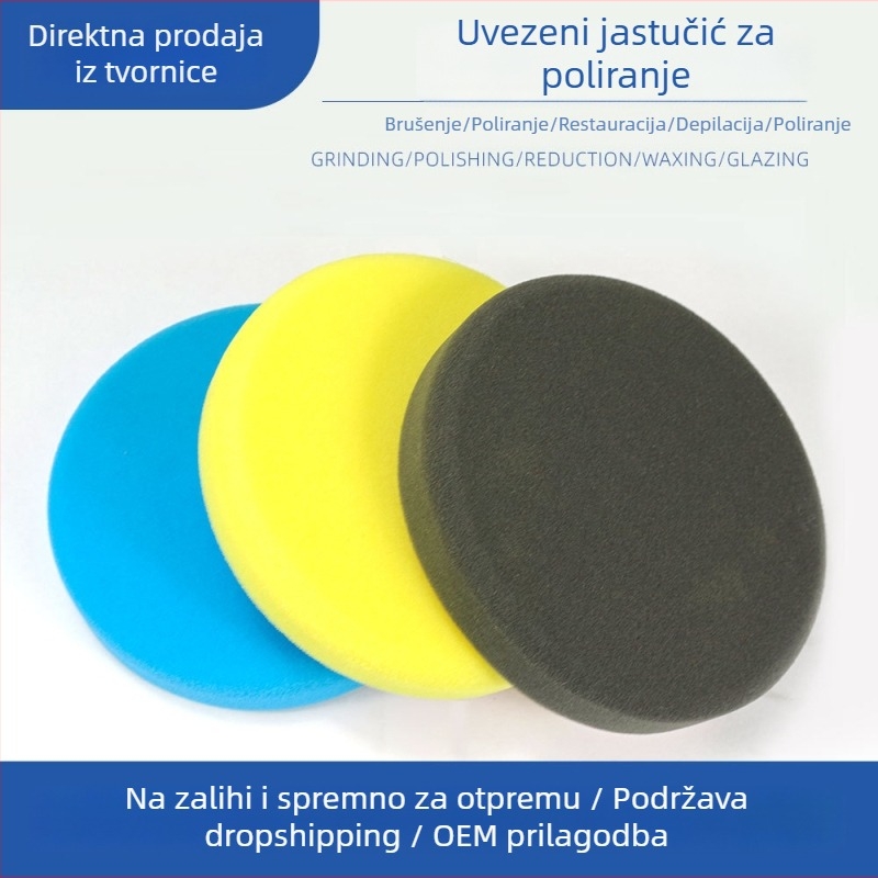 Automobilski polirajući disk od spužve sa samoljepljivom podlogom, za nanošenje voska i brušenje ogrebotina na lakiranoj površini