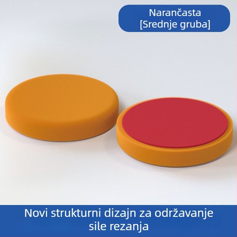 Automobilski polirajući disk od spužve sa samoljepljivom podlogom, za nanošenje voska i brušenje ogrebotina na lakiranoj površini