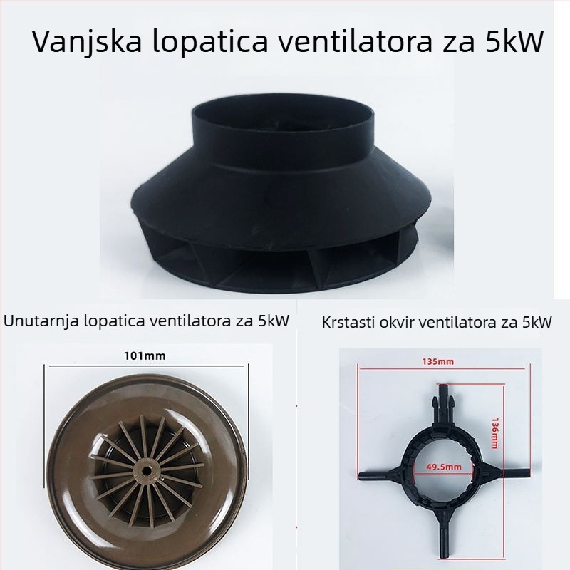 Skup motorni ventilator za automobilsku grijanje s impelerom za sagorijevanje i volutom