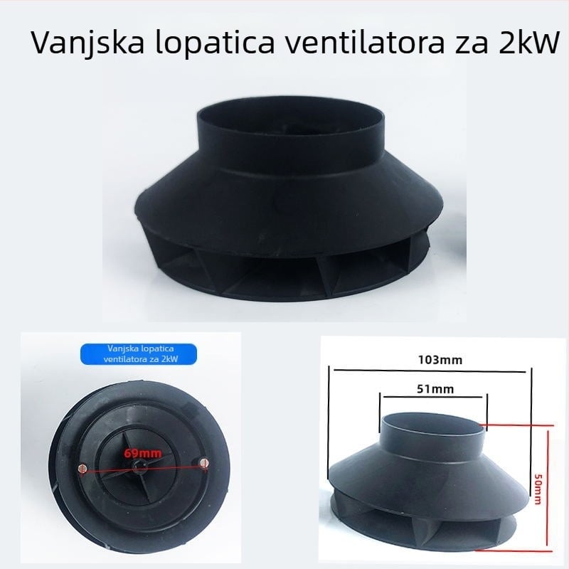 Skup motorni ventilator za automobilsku grijanje s impelerom za sagorijevanje i volutom