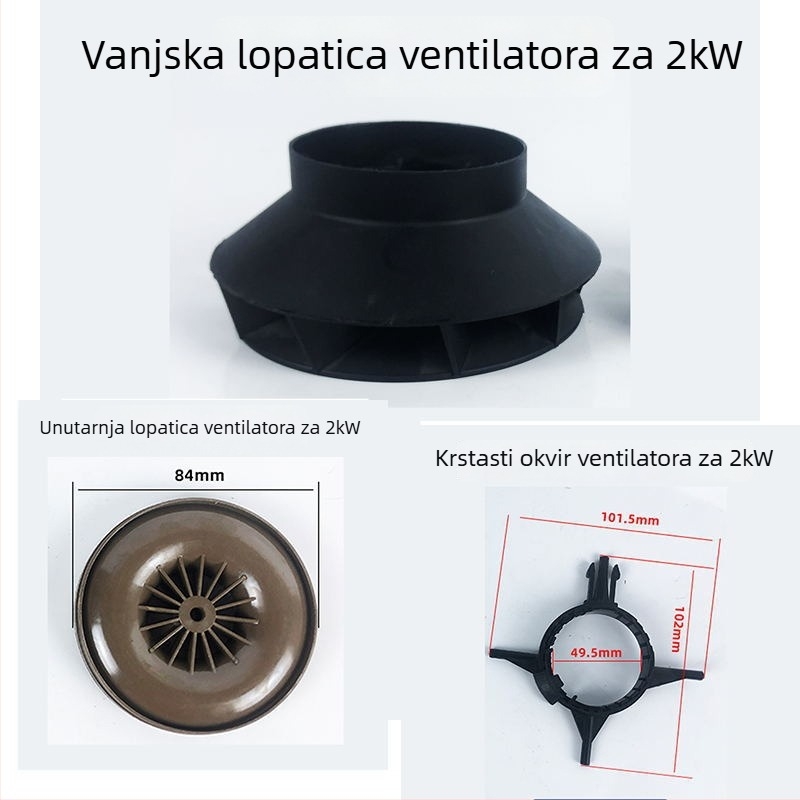 Skup motorni ventilator za automobilsku grijanje s impelerom za sagorijevanje i volutom