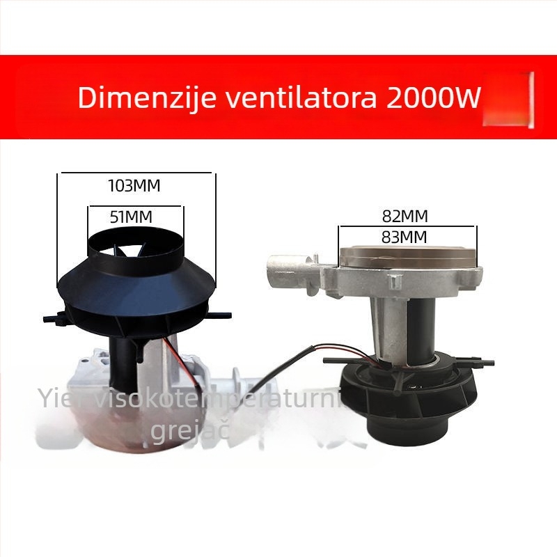 Skup motorni ventilator za automobilsku grijanje s impelerom za sagorijevanje i volutom