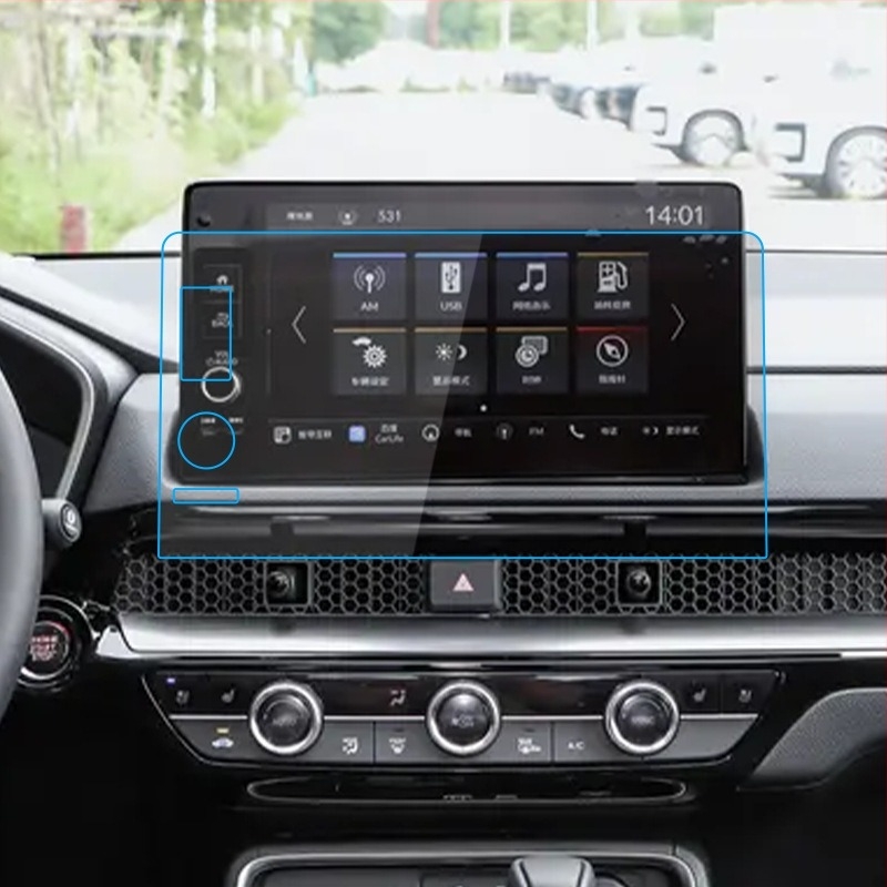 Hongkeda staklena zaštita zaslona za navigaciju Honda CR-V – pozicija: zaslon navigacije; kompatibilnost: Honda; značajke: otpornost na visoke i niske temperature, otporna na ogrebotine i habanje, otporna na otiske prstiju