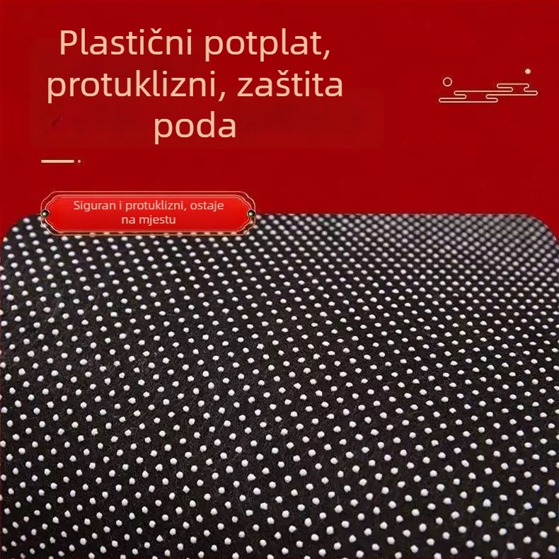 Vjenčani ulazni tepih s crvenim znakom dvostruke sreće, za hodnik, dnevni boravak i spavaću sobu, upija vodu, protuklizni kristalni velur