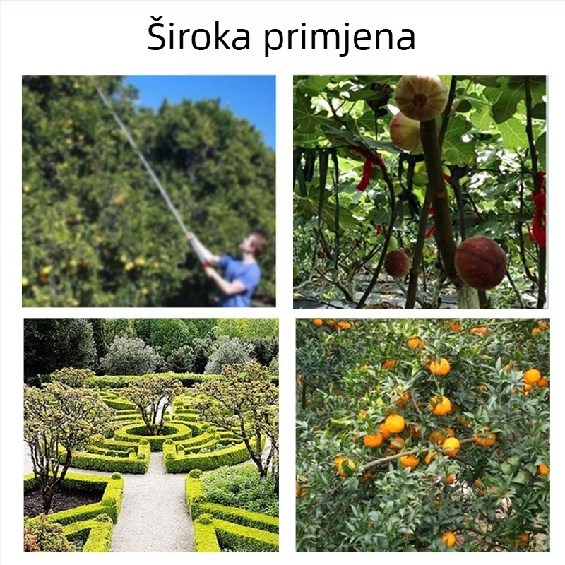 Električno izolirane škare za visoke grane, teleskopijski alat za podrezivanje stabala, vrtne škare s produženim dometom