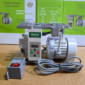Servomotor za industrijsku šivaću mašinu, štedljiv, 220V 550W, poluautomatni, viseći motor za šivaće strojeve s ravnim stolom