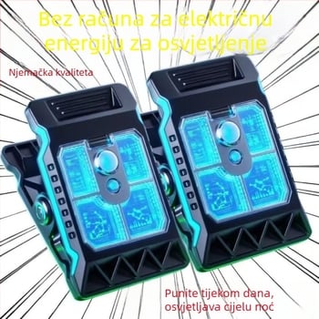 YD-18 Solarni vanjski clip svjetlo sa senzorom — 10W, 3.7V, vrijeme rada više od 36 sati