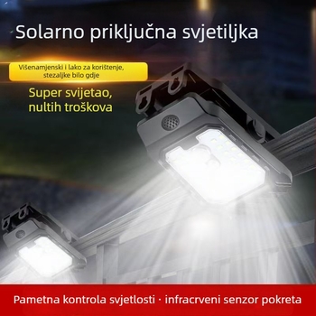 YD-18 Solarni vanjski clip svjetlo sa senzorom — 10W, 3.7V, vrijeme rada više od 36 sati