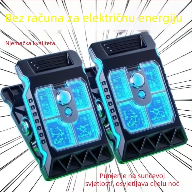 YD-18 Solarni vanjski clip svjetlo sa senzorom — 10W, 3.7V, vrijeme rada više od 36 sati