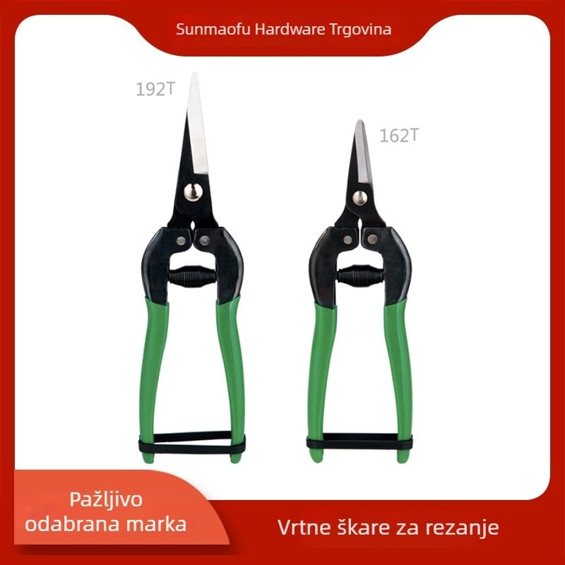 Daji škare za održavanje biljaka sa SK5 čelikom oštrice i drške, 130 g, promjer rezanja 10 mm