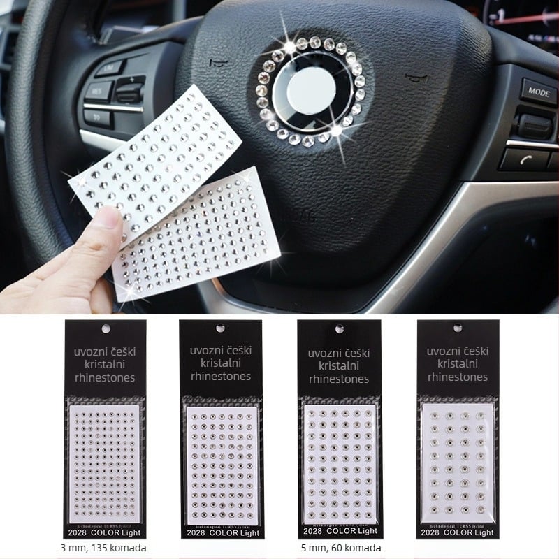 Unutarnje auto naljepnice s kristalima od stakla, ljepilo, više promjera, LIKE BIAO