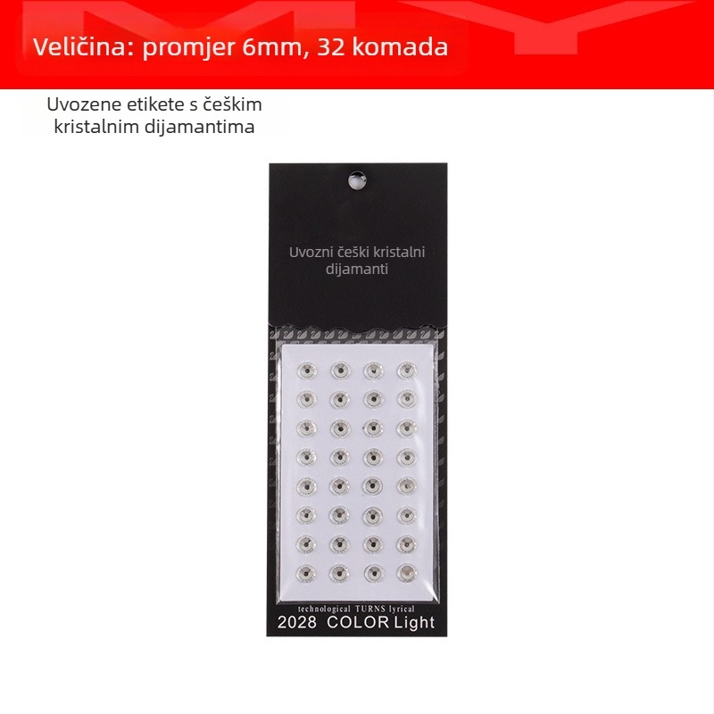 Unutarnje auto naljepnice s kristalima od stakla, ljepilo, više promjera, LIKE BIAO