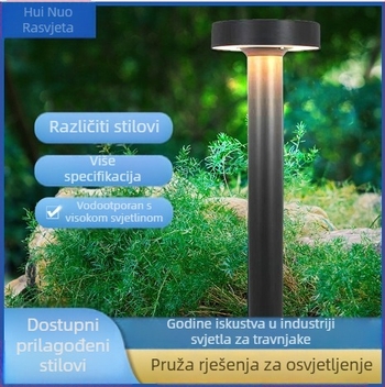 Vanjska rasvjeta za travnjak s okruglim dizajnom dvorišta, aluminijsko tijelo, 7W, kineski stil, kontinuirano svjetljenje 16–24 sati